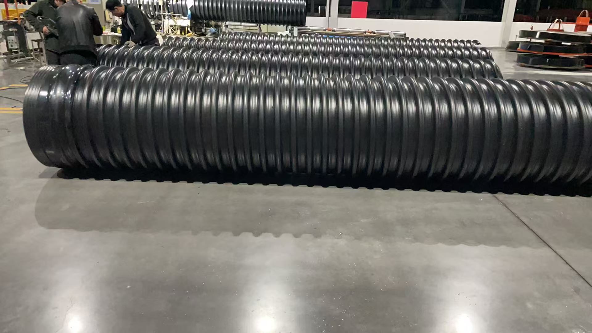 HDPE steel reinforced threaded pipe (8)