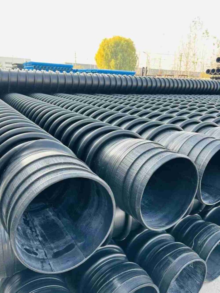 HDPE structured‑wall pipe high ring stiffness for harsh frozen soil mining application Mongolia